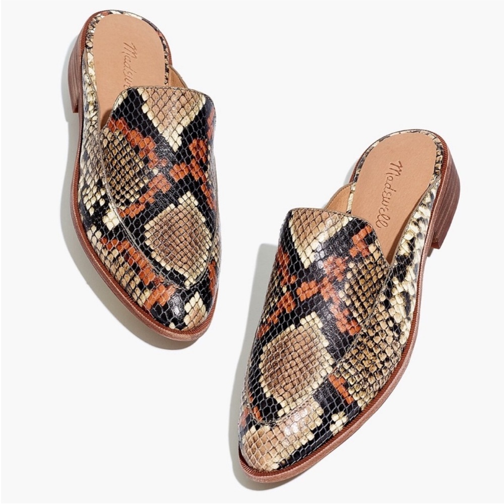 Madewell The Frances Loafer Mule in Snake
Embossed Leather